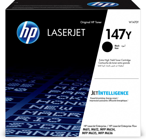 Cartuse originale - Toner Original W1470Y HP Black, nr.147Y, pentru M611 | M612, 42K, incl.TV 1.2 RON, "W1470Y"