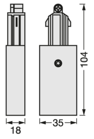 TRACKLIGHT SUPPLY CONNECTOR BK LEDV Cod Produs: 4058075763982 [3]