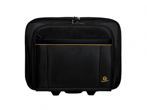 Rechizite si articole scolare - Troler de mana cu 2 roti laptop 15,6" Exactive Exacompta 18534E, negru