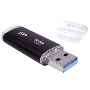 Memorii USB - USB Flash Drive SP , Blaze B02 , 3.2 , 64GB , Negru Cod Produs: SP064GBUF3B02V1K