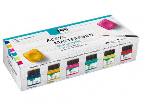 Acrilice - Vopsea acrilica mata Kreul Color 20 ml 6/set