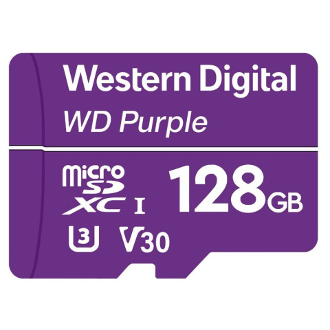 Card-uri SD - WD Purple 128GB Surveillance microSD XC Class - 10 UHS 1, Cod Produs: WDD128G1P0C