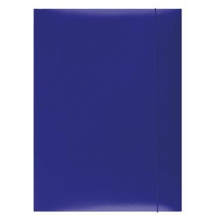 Mapa din carton plastifiat cu elastic, 300gsm, Office Products - albastru [1]