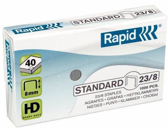 Capse RAPID Standard 23/ 8, 1000 buc/cutie - pentru 10-40 coli [3]