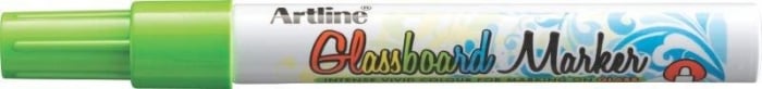 Marker pentru tabla de sticla ARTLINE Glassboard, varf rotund 2.0mm - verde fluorescent [1]