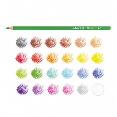 Creioane colorate CARIOCA Tita, hexagonale, flexibile, 24 culori/cutie [1]