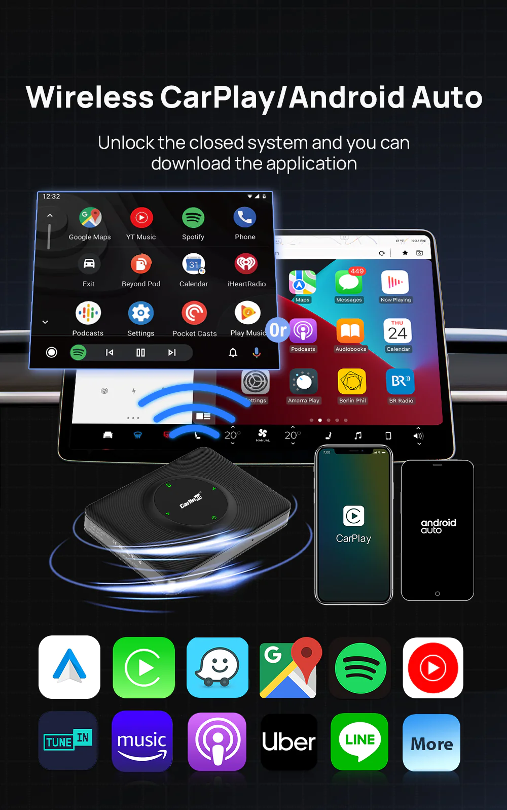 Auto - Adaptor wireless CarPlay iphone pentru TESLA, CARPLAY TESLA,