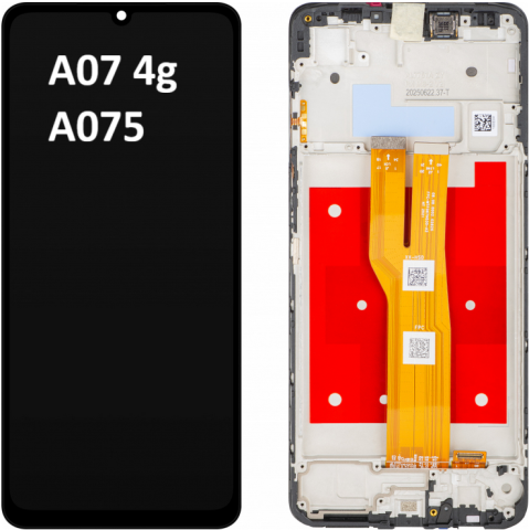 Display-uri si Touchscreen-uri - Display Samsung Galaxy A07 4G A075, cu Rama, Negru, Original GH81-28044A, ecran complet