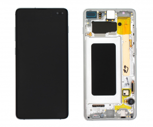 Display-uri si Touchscreen-uri - Display Samsung S10 Plus G975 Ceramic White alb GH82-18850J ECRAN
