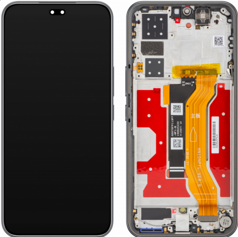 Piese si Componente GSM - Display Honor 400 Pro, cu Rama, Negru (Midnight Black), Original Service Pack 0235APFA, ECRAN