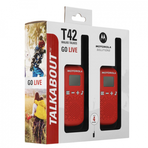 Statie Comunicatie - Set statie comunicatie Motorola Talkabout T42 Walkie Talkie, 2bucati, Red