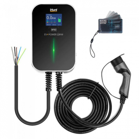 Auto - Statie de incarcare masini electrice iHunt EV POWER 22KW, cu cartele RFID