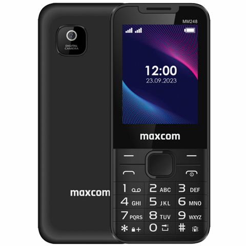 Maxcom - Telefon MaxCom Classic MM248 4G, Black, Dual SIM Black / Telefon Taste MM248 / Telefon Seniori batrani