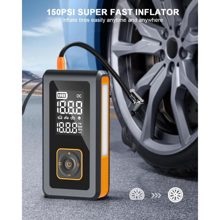 Compresor Auto pe baterie, Starter auto, Lanterna iHunt Survival AUTO KIT 7-in-1 / ATV / UTV / Sidebyside / Canam / Polaris / CF Moto / Segway / Can Am [4]