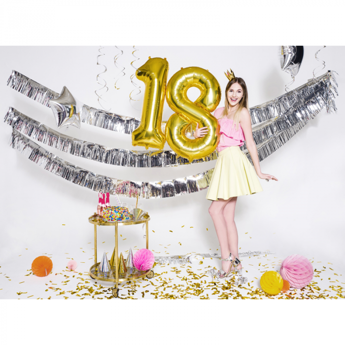 Balon Folie Cifra 8 Auriu, 86 cm [3]