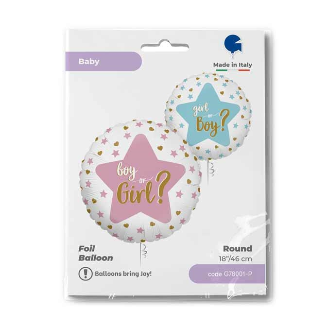 Balon Folie cu doua fete Boy or Girl, 46 cm [2]