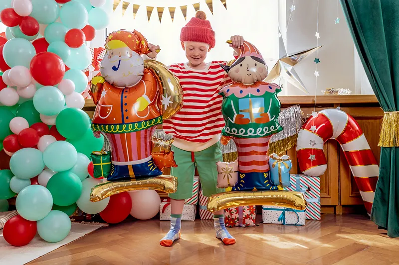 Balon Folie cu suport Mos Craciun - 106 cm [2]