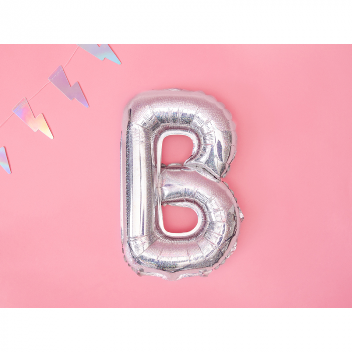 Balon Folie Litera B Holografic, 35 cm [2]