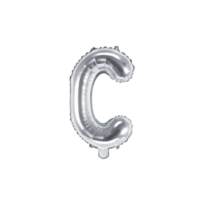Balon Folie Litera C Argintiu, 35 cm [1]