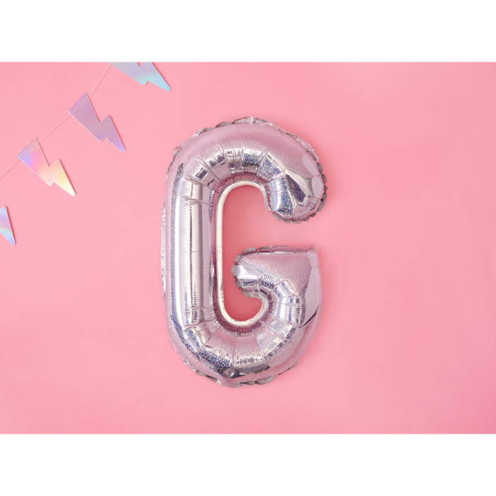 Balon Folie Litera G Holografic, 35 cm [2]