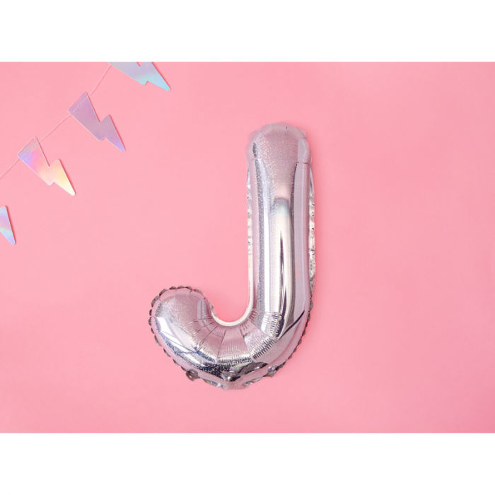 Balon Folie Litera J Holografic, 35 cm [2]