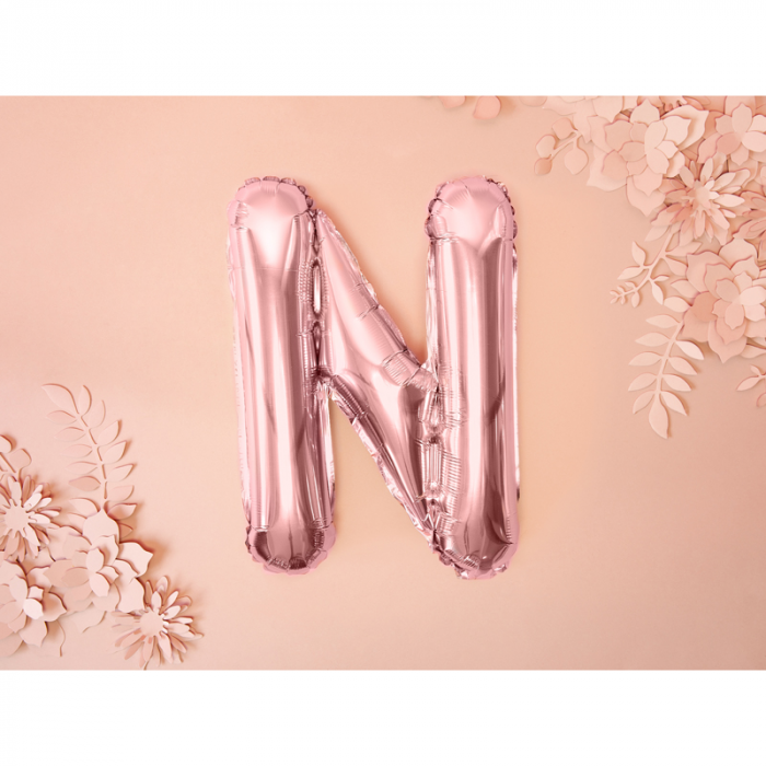 Balon Folie Litera N Roz 35 cm [2]