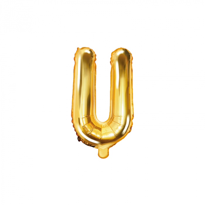 Balon Folie Litera U Auriu, 35 cm [1]