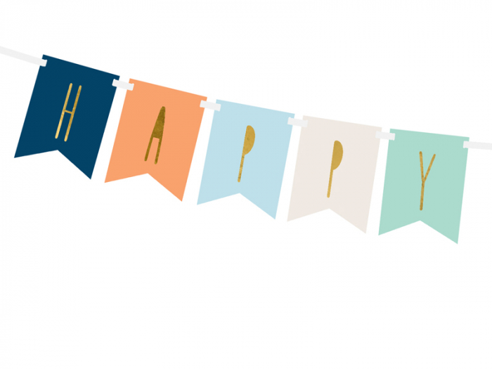 Banner Happy Birthday Mix, Albastru [2]