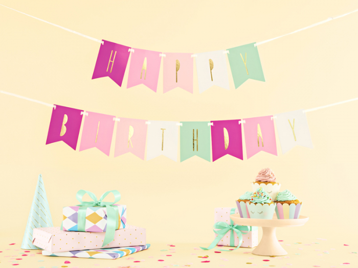 Banner Happy Birthday Mix, Roz [4]