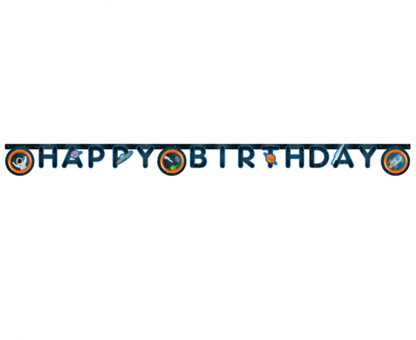 Banner happy Birthday Space Party [2]