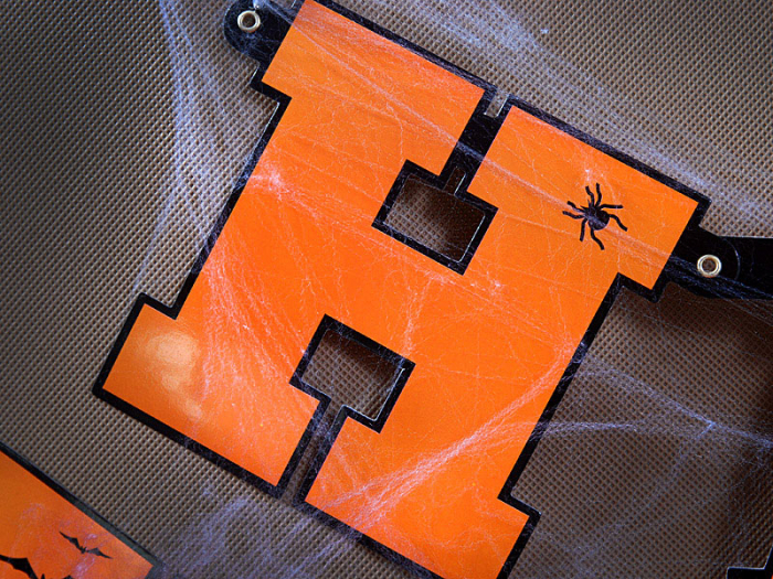 Banner Happy Halloween, Portocaliu [3]