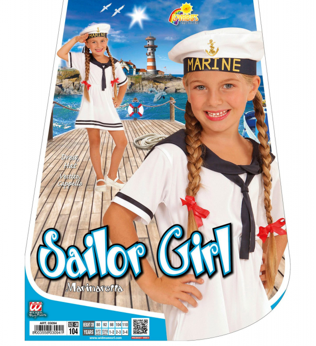 Costum Marinarita Fete Alb [3]