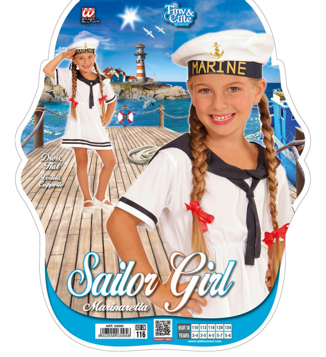 Costum Marinarita Fete Alb [4]