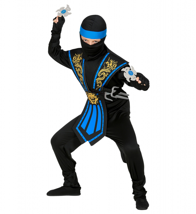 Costum Ninja Copii Kombat Albastru [2]