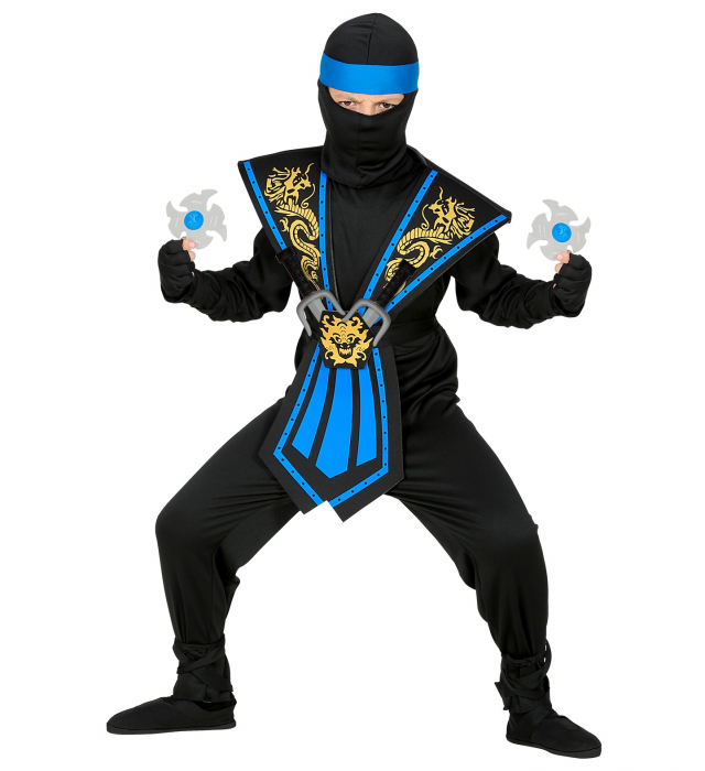 Costum Ninja Copii Kombat Albastru [3]
