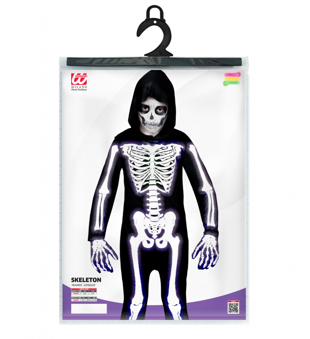 Costum Schelet Alb UV Copii [2]