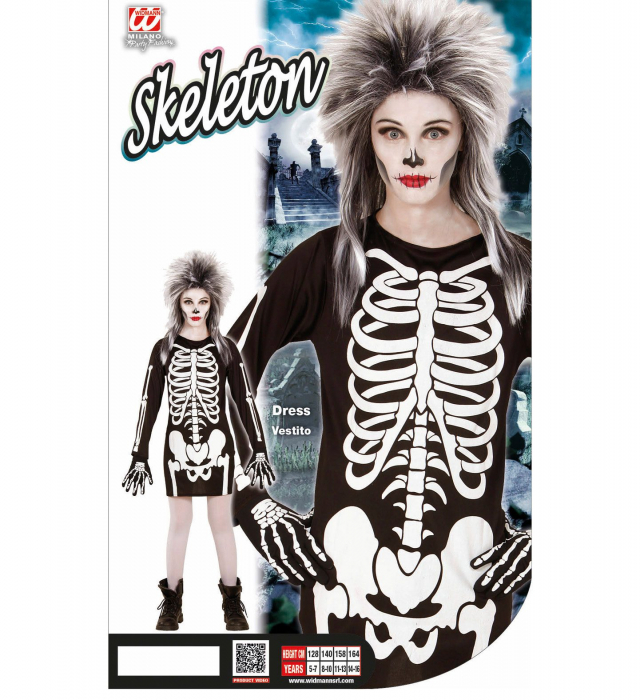 Costum Schelet Rochie Halloween Fetita [2]