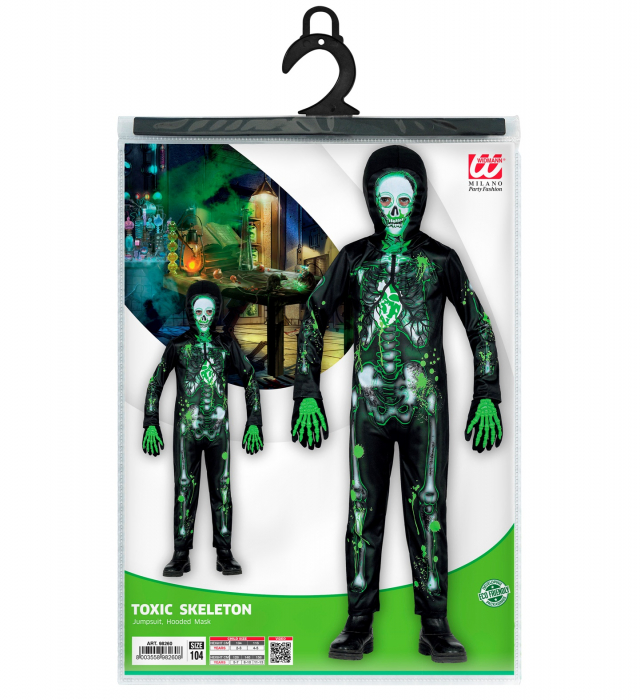 Costum Schelet Toxic Verde Copii [2]