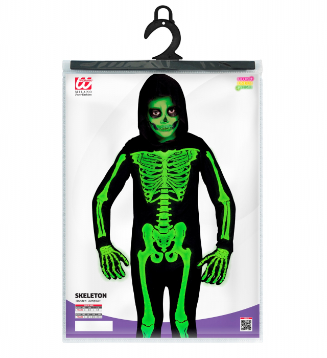 Costum Schelet Verde UV Copii [2]