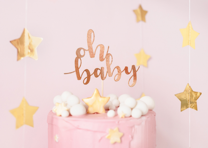 Decoratiune Prajitura Oh Baby, rose gold [2]