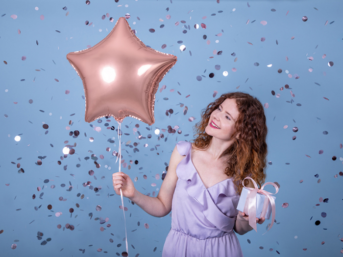 Balon Folie Stea, Rose Gold - 48 cm [3]