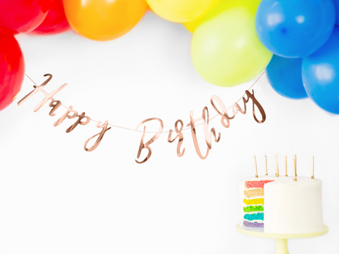 Banner Happy Birthday, Rose Gold [3]