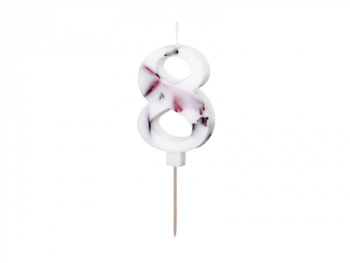 Lumanare Cifra 8 Petale Flori, 8 cm [1]