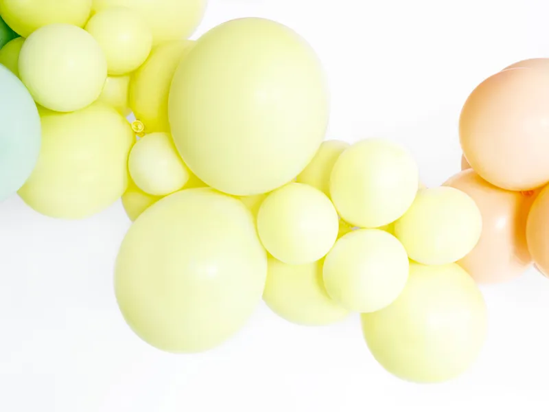 Set 10 Baloane Galben Deschis Pastel - 30 cm [2]
