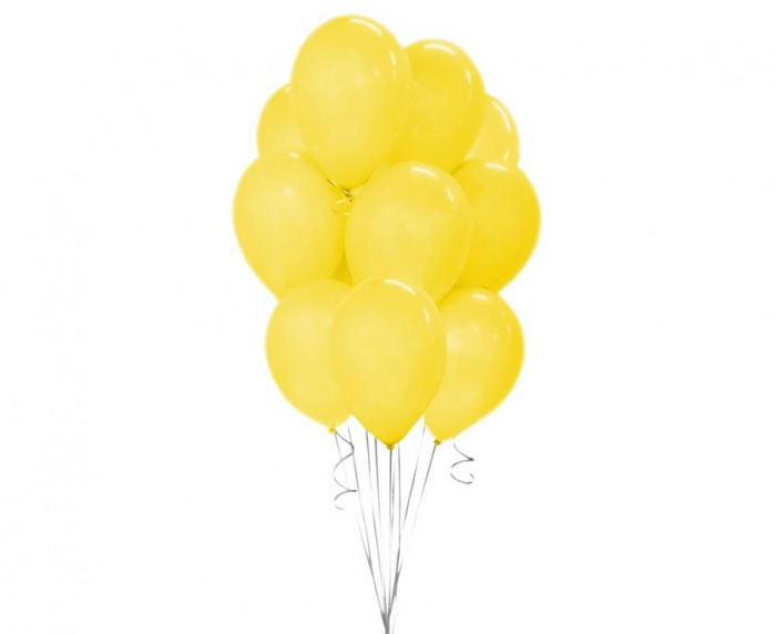 Set 10 Baloane Latex Galben, 25 cm [2]