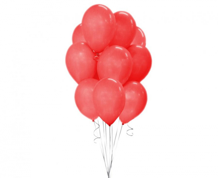 Set 10 Baloane Latex Rosu, 25 cm [2]