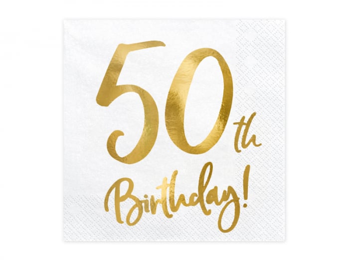 Set 20 Servetele aniversare 50th Birthday [1]