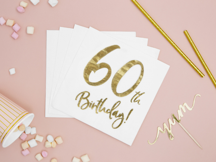 Set 20 Servetele Aniversare 60th Birthday [3]