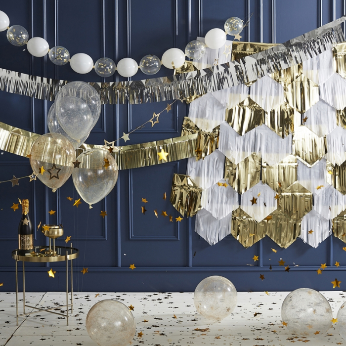 Set 5 Baloane Confetti Aurii - 30 cm [3]