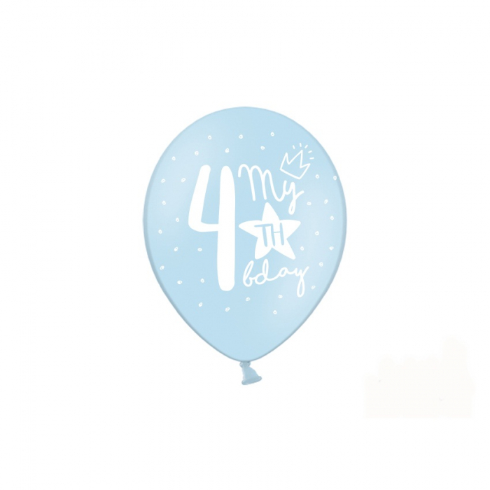 Set 6 Baloane Aniversare 4 ani - 30 cm [5]